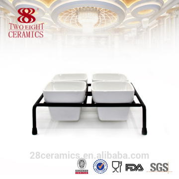 Wholesale fine royal porcelain other flat ware, white condiment set